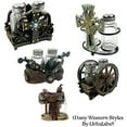 thumbnail image 7 of Urbalabs Western Route 66 Motorcycle Biker Chopper And Saddle Bags Cowboy Salt and Pepper Shaker Caddy Kitchen Bar Farmhouse Dinner Table Kitchen Ranch Decorations Rustic Cowboy Decor, 7 of 7