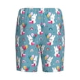 thumbnail image 4 of Yiaed Rabbit And Rainbow for Men's Soft Sleep Pajama Short Lounging Pajama Shorts-XX-Large, 4 of 8