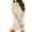 Beige, variant on Sherrylily Women Sweater Dress Sexy Bodycon Turtleneck Mini Cable Knit Sweaters Dresses
