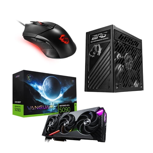 MSI GeForce RTX 5090 32G VANGUARD SOC + MPG A1000GS PCIE5 + CLUTCH GM08 Bundle