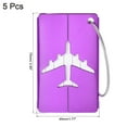 thumbnail image 2 of Uxcell 7.5x4.5cm Aluminium Luggage Tag Identifier Card Holder for Travel Purple 5Pack, 2 of 6