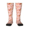thumbnail image 2 of Picia Women Crew Soft Moisture-wicking Socks Pink Cockatoo Birds Pattern Design Cotton Socks, One Size fit All, 2 of 9