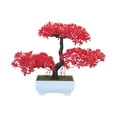 thumbnail image 2 of Artificial Bonsai Tree Cloud Pine Bionic Plant Indoor Small Fake Plants Decor Zen Garden Desk Home Desktop Office Bathroom Shelf Bedroom Living Room Decorations (Red), 2 of 4