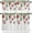 Red, variant on Christmas Kitchen Curtains and Valances Set, Rod Pocket Curtains Tier Farmhouse Window Curtains 36 Inch Length, Winter Poinsettia Green Pine Leaves Ball 3 Piece Kitchen Curtains Set