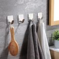 thumbnail image 4 of Hanger Hook 4pcs Free Toalla Almacenamiento Auto Adhesivo Sin Perforación (plata), 4 of 7