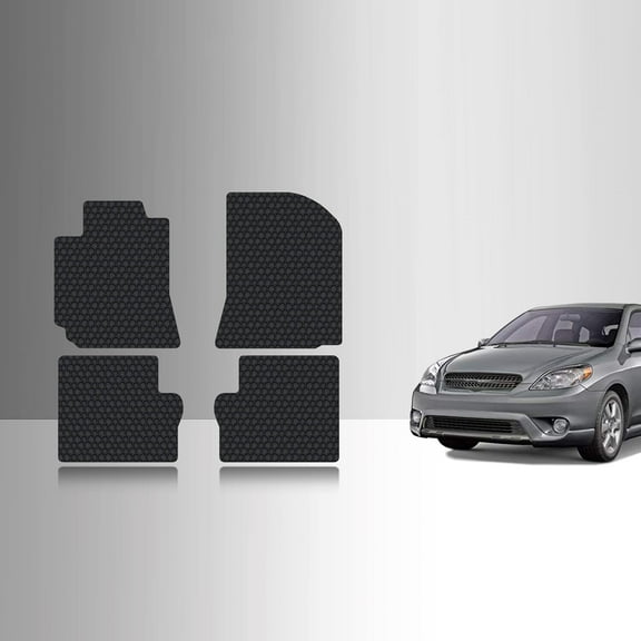 ToughPRO Front   2nd Row Mats Compatible with Toyota Matrix 2004 - All Weather Heavy Duty (Made in USA) Black Rubber