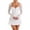 White, variant on Women’s Lace Long Sleeve Dress, Low Cut Back Tie Mini Dress Tunic Dress Party Wear