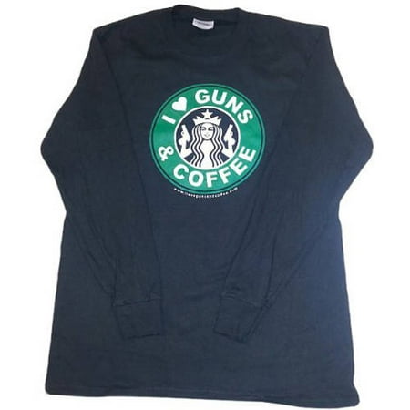 I Love Guns and Coffee Long Sleeve T-Shirt, Black