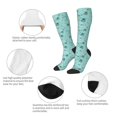 thumbnail image 6 of Lsque Hawaiian Style Printed Crew Socks Men's Women's LightWeight Thin Casual Calf Socks ,Knee High Socks,Cotton Socks, 6 of 9