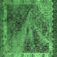 thumbnail image 1 of Ahgly Company Indoor Square Oriental Emerald Green Industrial Area Rugs, 4' Square, 1 of 4
