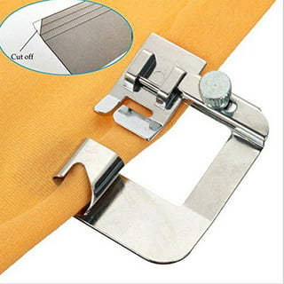 Naierhg 1Pc Rolled Hem Foot for Brother Janome Singer Silver Color Bernet  Sewing Machine 