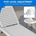 thumbnail image 2 of Dextrus Outdoor Lounge Chair Chaise, 5 Position Adjustable Backrest, Waterproof for Patio & Pool, Off-White, 2 of 9
