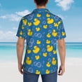 thumbnail image 4 of Honeii Rubber Duck Print Men’s Hawaiian Shirt,Classic Button-Down Short Sleeve Shirt, for Beach, Vacation, and Outdoor Activities,X-Large, 4 of 7
