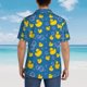 thumbnail image 4 of Balery Rubber Duck Camisas hawaianas de manga corta para hombre, camisas playeras de corte holgado, camisas de vacaciones con botones,XX-Large, 4 of 7