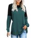thumbnail image 2 of ICHUANYI Liquidación Mujer Primavera Casual Manga Larga Suelta Sólido Cuello Redondo Empalme Tops ICHUANYI WER202308245655, 2 of 9