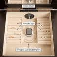 thumbnail image 4 of Hives & Honey - Crystal Standing Women's Wood Jewelry Armoire - Espresso, 4 of 8