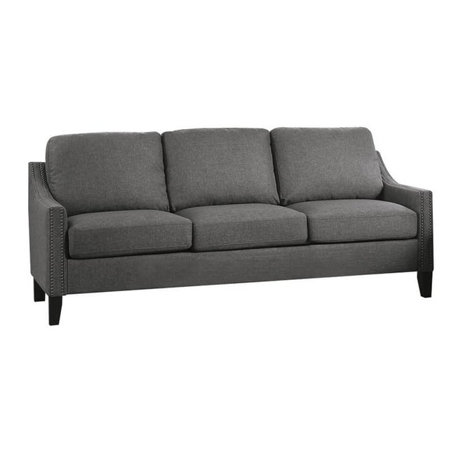 Acme Furniture Zapata Jr Sofa Linen Fabric, Contemporary, Gray