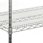 Seville Classics UltraDurable Commercial-Grade 5-Tier NSF-Certified Steel Wire Shelving with Wheels, 60 x 18, Silver
