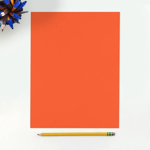 LUXPaper Cardstock, 8.5 x 11, 100lb Tangerine, 50/Pack