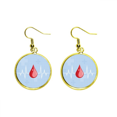 thumbnail image 1 of Electrocardiograma sangre patron de diseño creativo Ear Dangle Golden Drop Earring Jewelry Mujer Unbranded M, 1 of 3