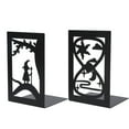 thumbnail image 1 of 2 sujetalibros de metal para escritorio, estantería para guardar libros, documentos, separadores y suministros para manualidades (reloj de arena Forest Elf), 1 of 14