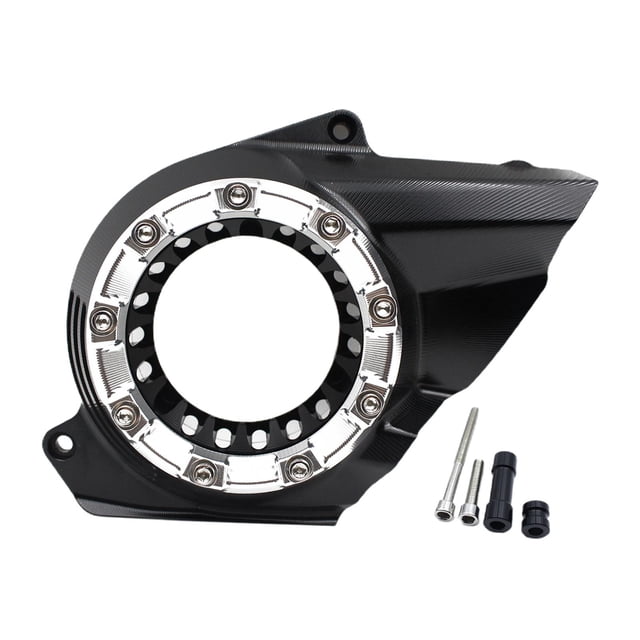 Motorcycle Air Intake Cover with Screw Hardware, Stable Performance Transmission Black