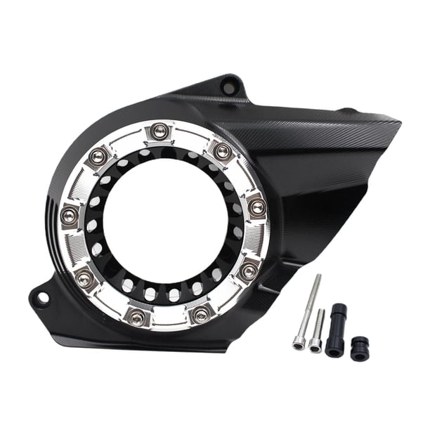 Cubierta de entrada de aire para motocicleta con protector de tornillos y herrajes. Reemplaza la motocicleta. Negro Plata