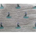 thumbnail image 4 of oneOone Georgette Viscose Fabric Waves & Sailboat Ocean Print Fabric BTY 42 Inch Wide, 4 of 4