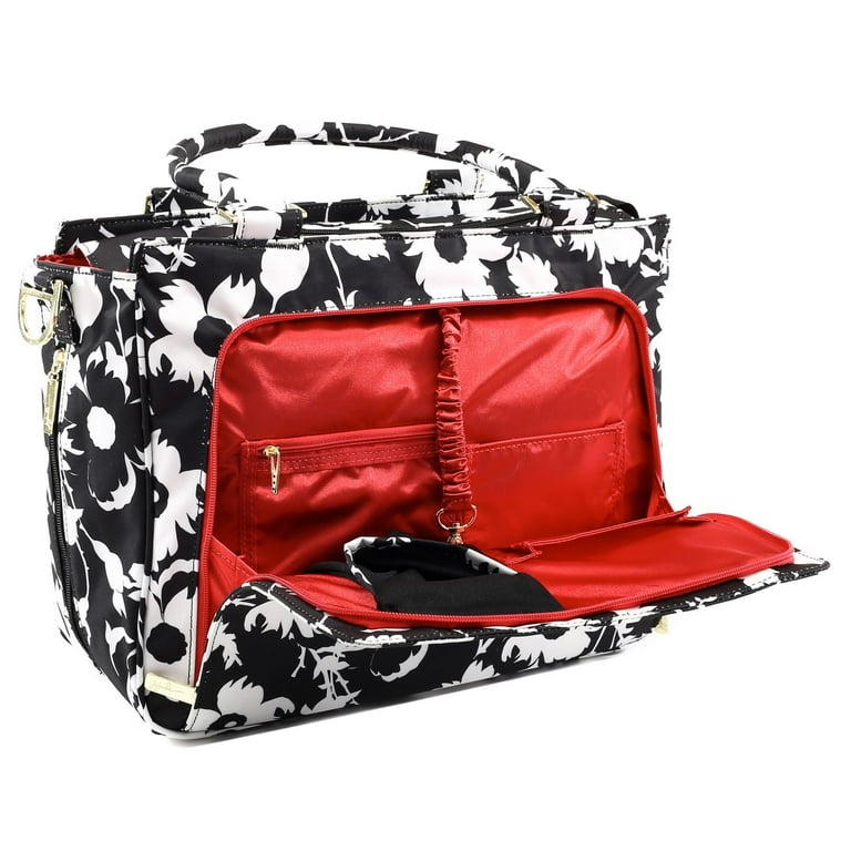 JuJuBe Be Classy Structured Multi Functional Multi Functional Diaper Bag Purse Legacy Collection The Duchess Black with White Polka Dots Walmart