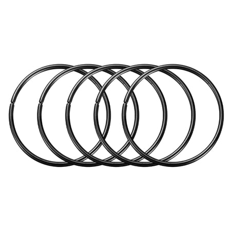 Uxcell 5 Pcs Dream Catcher Rings,Metal Crafts Hoops Floral Hoop 3 Inch Macrame Hoops Rings for DIY Crafts Wreath Making Supplies Plant Hangers, Black