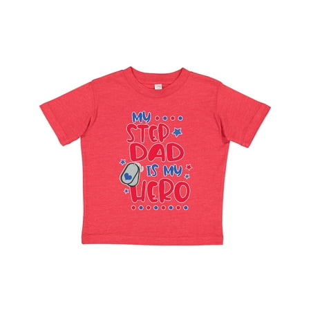 

Inktastic Memorial Day My Step Dad is My Hero Gift Toddler Boy or Toddler Girl T-Shirt