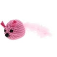 thumbnail image 1 of Knitted Plumage Mouse Teasing Cat Toy Soft Plush Mouse Cat Interactive Toy, 1 of 9