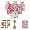 thumbnail image 1 of 24pcs Arpillera Bolsas De Navidad Con La Etiqueta DIY De Yute Cordones De Gracias 10x14cm Sunnimix Bolsas de embalaje, 1 of 7