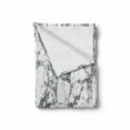 thumbnail image 2 of Abstract Soft Flannel Fleece Throw Blanket, Murky Marble Rock Motifs with Fractal Abstract and Print, Cozy Plush for Indoor and Outdoor Use, 50" x 70", Grey White, by Ambesonne, 2 of 6