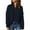 Navy, variant on Lindreshi Sweaters for Women Trendy Clearance Women's Casual Sexy Fashion Solid Color Sleeve V-Neck Ruched Pullover Blouse Tops