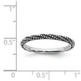 thumbnail image 5 of 925 Sterling Silver Stackable Expressions Polished Antiqued Ring Size: 6; for Adults and Teens; for Women and Men, 5 of 5