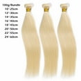 thumbnail image 2 of Benehair 613 Blonde Human Hair Bundles 9A Brazilian Virgin Straight Hair 3 Bundles 100% Unprocessed Virgin Remy Hair 300g Thick, 2 of 7