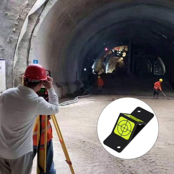 Raindrops Mini Survey Prism Reflective Plastic for Total Station & Tunnel Measurement, Compact 3.93x1.38x1.18 in, 1 Piece