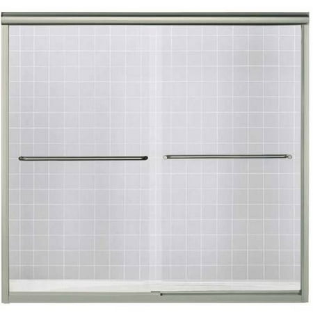 Sterling 5425-59DR-G03 Finesse 54.625"-59.625"W x 55.5"H Frameless Sliding Bathtub Door, Available in Various Colors