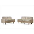 thumbnail image 4 of US Pride Furniture Acire Faux Leather Cushion Back 2Pcs Living Room Set, White, 4 of 6