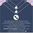 thumbnail image 1 of Juego de collar para madre e hija para 2/3, collares plateados con forma de corazón recortado a juego, regalos de cumpleaños para el día de la madre, 1 of 5