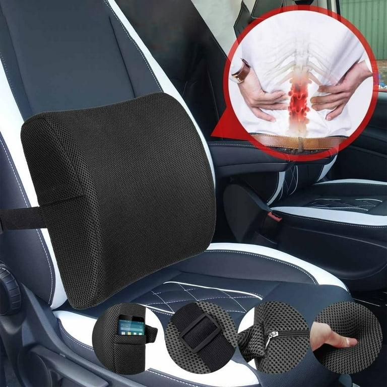Car Lumbar Support Pillow Car Seat Back Support Cushion Memory Foam Pain  Relief