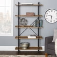 thumbnail image 3 of Woven Paths Urban Pipe Rustic Industrial Bookshelf, Barnwood, 3 of 9