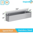 thumbnail image 3 of AmGood 15 in. Single Tier Stainless Steel Speed Rail Rack for Commercial Bars, NSF, 3 of 7