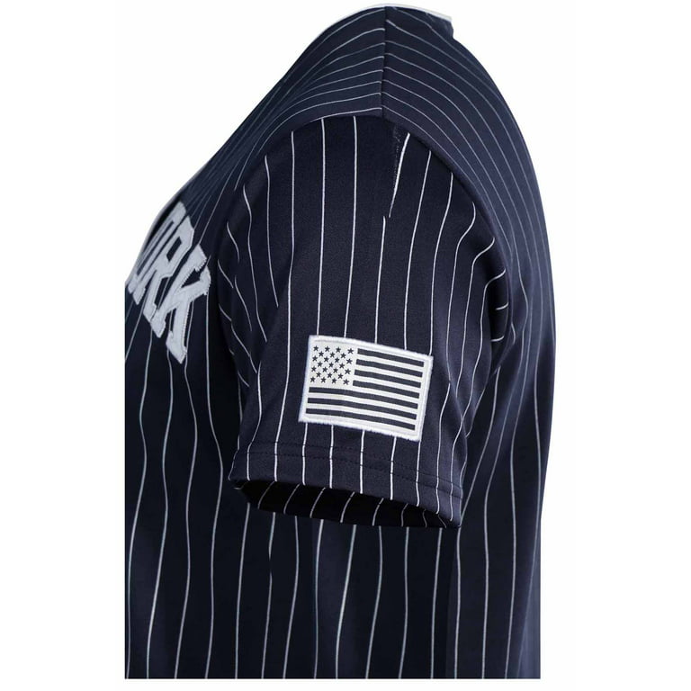 Custom Light Blue White Pinstripe Navy Authentic Baseball Jersey Discount