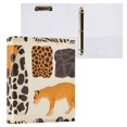 thumbnail image 3 of Leopard Cheetah 3 Ring Binders 1.5 inch Hardcover File Folders with Interior Pockets A4 Size Organizer for School Office Hospital, 3 of 8
