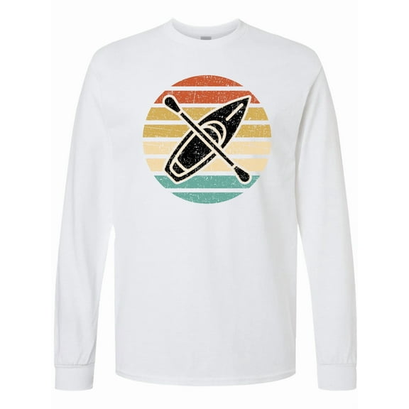 Inktastic Kayaking Retro Kayak Boating Long Sleeve T-Shirt