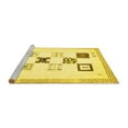 thumbnail image 2 of Ahgly Company Machine Washable Indoor Rectangle Solid Yellow Modern Area Rugs, 4' x 6', 2 of 4