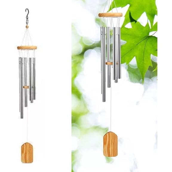 25" Wind Chimes for Outside,Wind Chimes Bells 6 Metal Tubes Windchime for Garden,Yard,Patio,Home Decoration And Gift