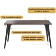 thumbnail image 6 of Orison 27x57 Mid Century Modern Metal Desk - Black / Trail Walnut, 6 of 11